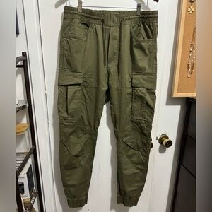 H&M Stretch Cargp Pants Olive Green sz M